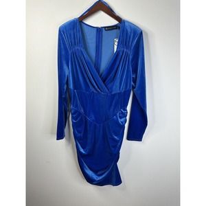 Fashion to figure blue suede bodycon dress size 1x